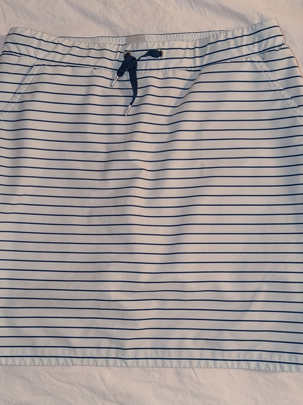 Chico's Zenergy Skort Skirt White & Blue Print Women's Sz 4 Golf Pickleball Boat